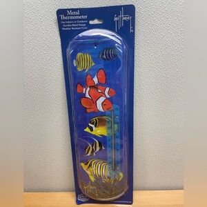 SOLD- Guy Harvey Tropical Reef Fish Metal Thermometer, 17.5” Beach & Nautical